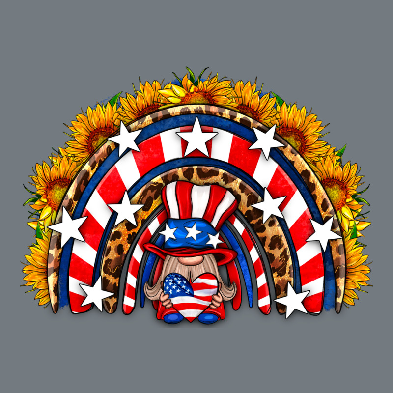 Usa Gnome Sunflower Rainbow Heavyweight Sweatshirt by HRA Design Shop | Teevron
