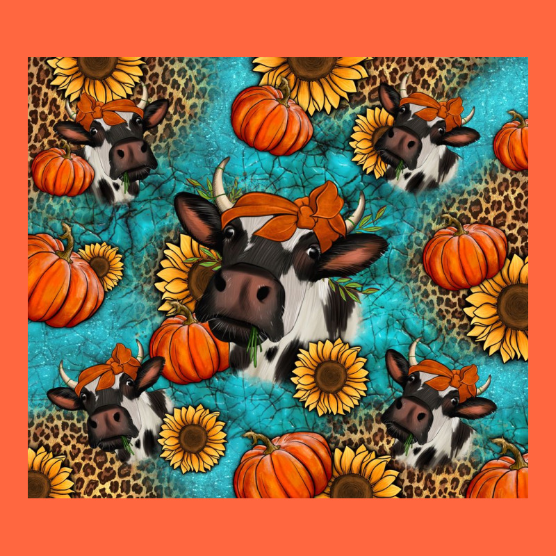 Autumn Pumpkins Holstein Cow Premium Hoodie by Jasminsmagicworld | Teevron