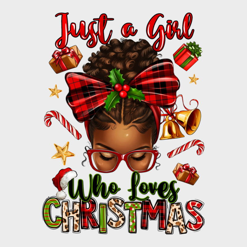 Just A Girl Who Loves Christmas Afro Messy Bun Urban Hoodie by texasbilliewilder | Teevron