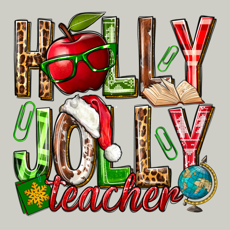 Holly Jolly Teacher Heavyweight Hoodie by NancyCooperArtShop | Teevron