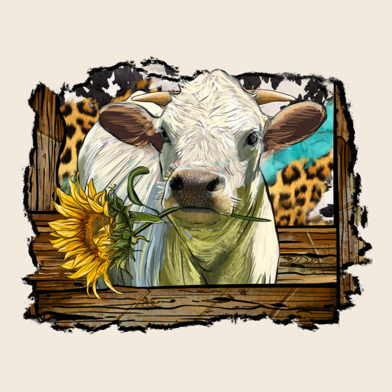Charolais Heifer With Western Background Zipper Hoodie by LillyAllenDesigns | Teevron