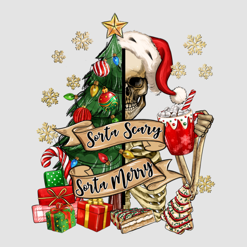 Sorta Scary Sorta Merry Skeleton Christmas Tree Premium Sweatshirt by MaliasSmallBusiness | Teevron