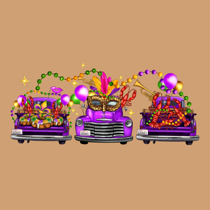 Mardi Gras Farm Trucks Vintage Tee by FaDigitalArtStudio | Teevron