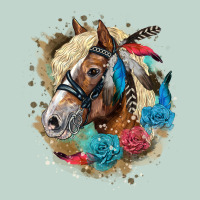 Haflinger Horse Floral Zipper Hoodie | Teevron