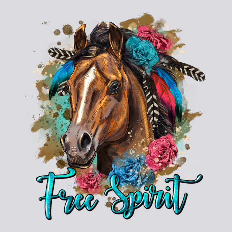 Free Spirit Quarter Horse Floral Zipper Hoodie by LillyAllenDesigns | Teevron