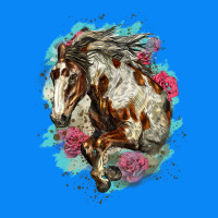 Mustang Horse With Floral Background Zipper Hoodie | Teevron