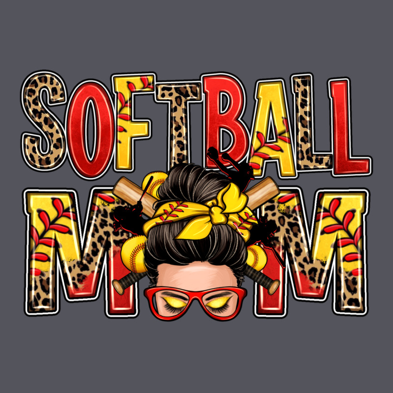 Softball Mom Messy Bun Vintage Hoodie by Zillion Design Studio | Teevron