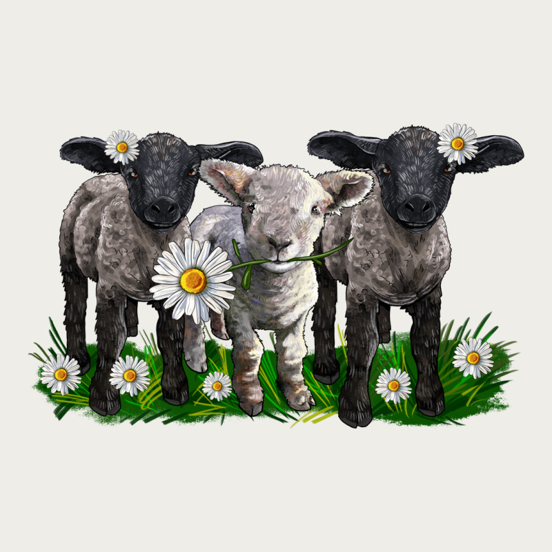Baby Sheeps With Daisies Zipper Hoodie by LillyAllenDesigns | Teevron