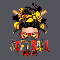 Softball Mom Messy Bun Vintage Hoodie | Teevron