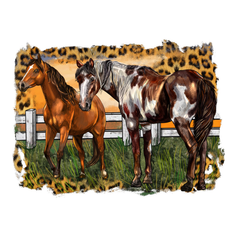 2 Horses At The Ranch Zipper Hoodie by LillyAllenDesigns | Teevron