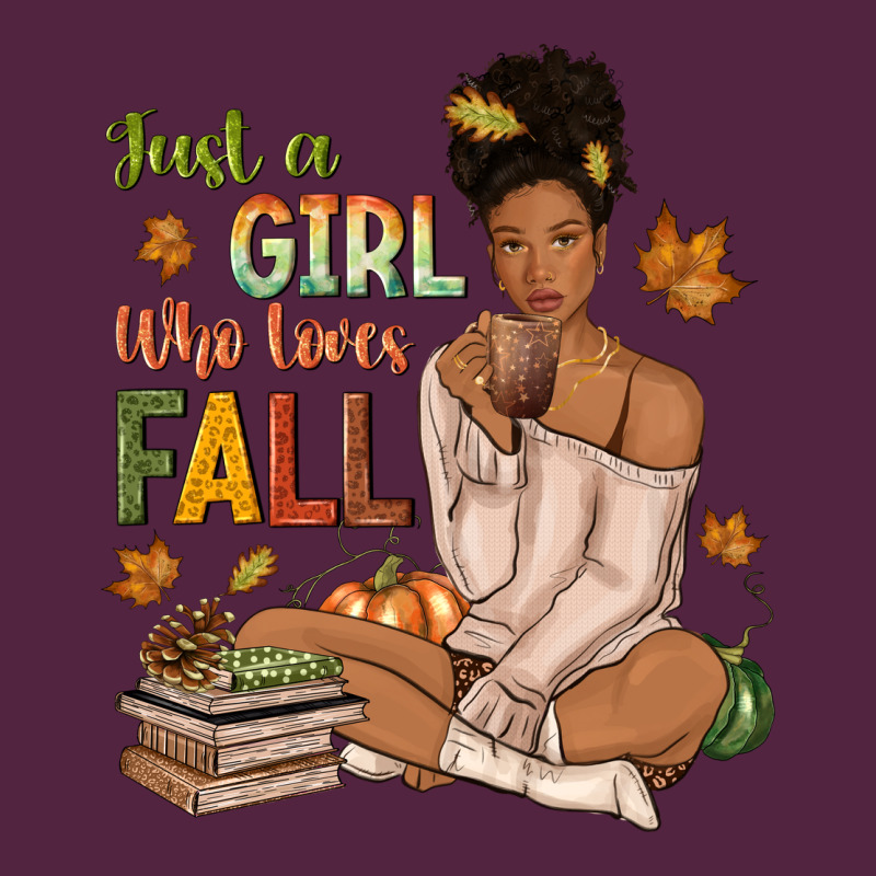 Just A Girl Who Loves Fall Afro Woman Urban Hoodie by NancyCooperArtShop | Teevron
