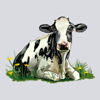 Holstein Cow Sitting Zipper Hoodie | Teevron