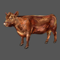 Red Angus Cow Zipper Hoodie | Teevron