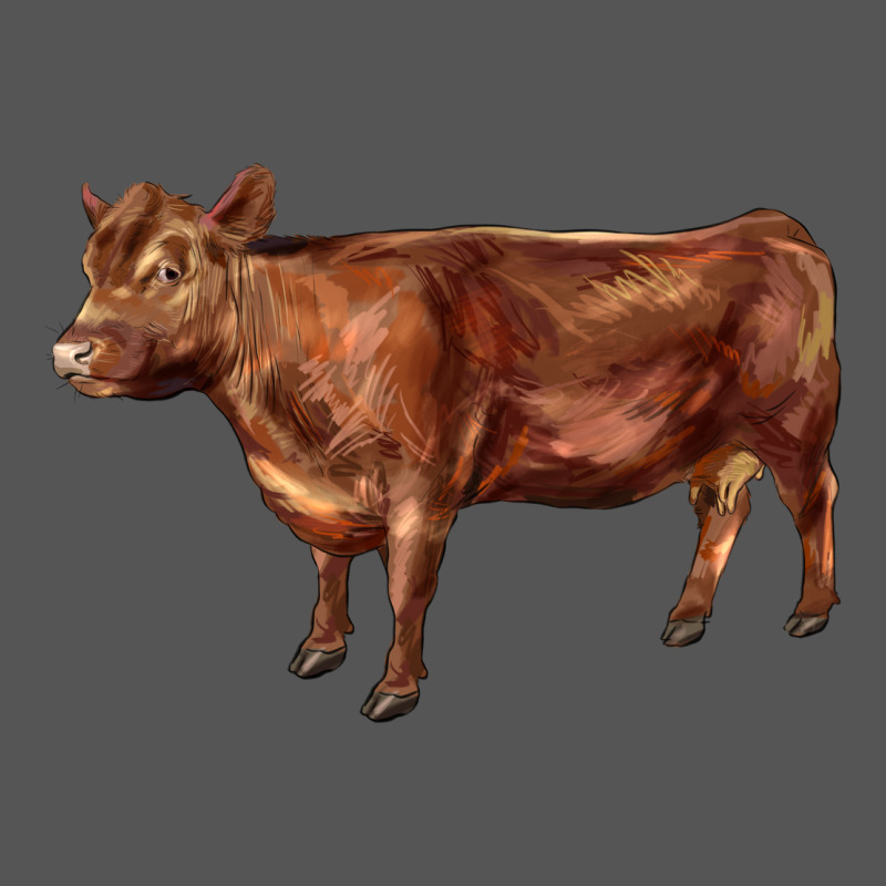 Red Angus Cow Zipper Hoodie by LillyAllenDesigns | Teevron