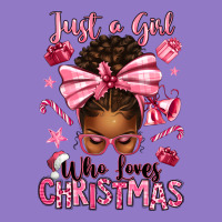 Just A Girl Who Loves Pink Christmas Afro Messy Bu Urban Hoodie | Teevron