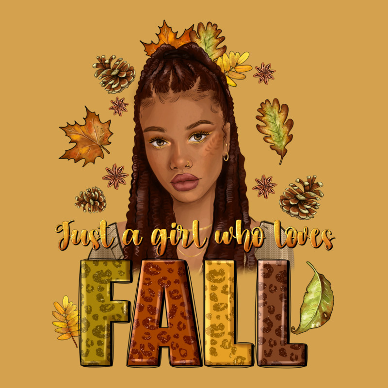 Just A Girl Who Loves Fall Afro Woman Urban Hoodie by NancyCooperArtShop | Teevron