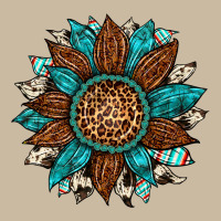 Gemstone Cowhide Leopard Turquoise Sunflower Long Sleeve Tee | Teevron