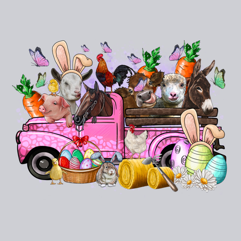 Easter Day Farm Animals Truck Heavyweight Sweatshirt by RacoonDesign | Teevron