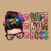 Wife Mom Boss Messy Bun Vintage Hoodie | Teevron