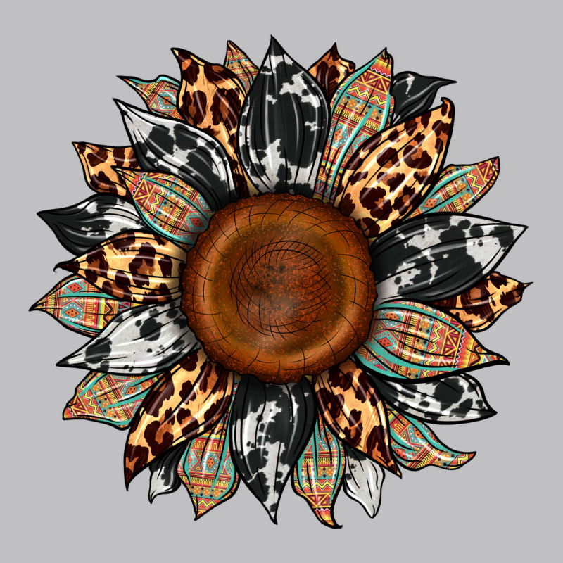 Cowhide Leopard Aztec Sunflower Long Sleeve Tee by Artiststas | Teevron
