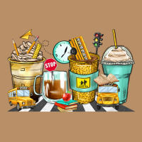 School Bus Coffee Cups Vintage Hoodie | Teevron