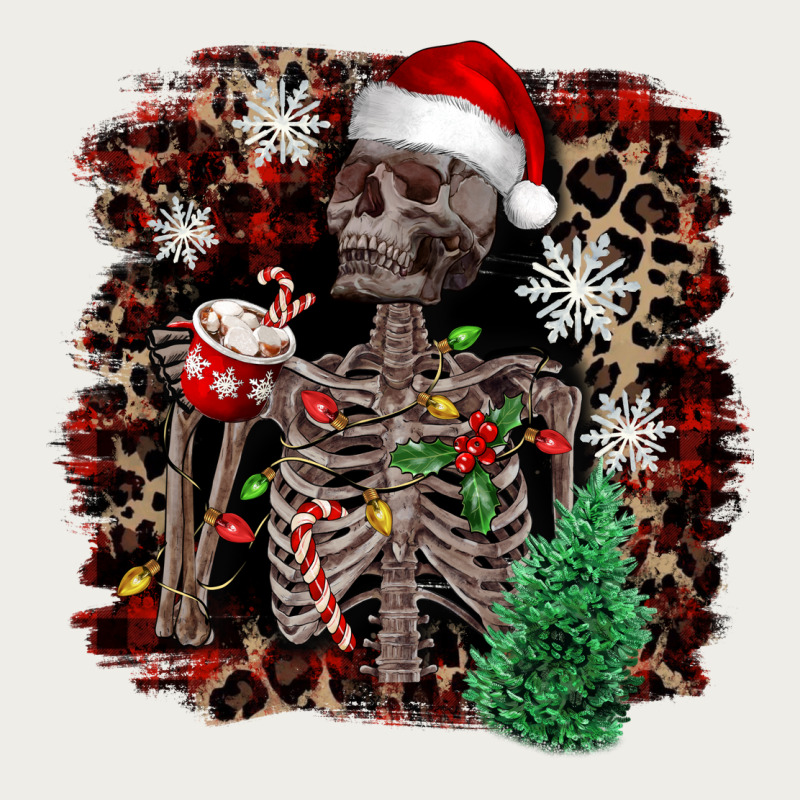 Skeleton With Coffee Cup Christmas Zipper Hoodie by NancyCooperArtShop | Teevron