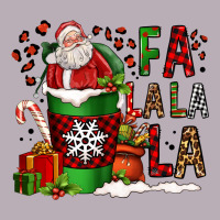 Fa La La La La Christmas Santa Claus Coffee Cup Vintage Tee | Teevron