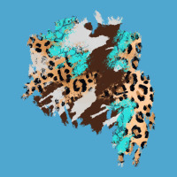 Cowhide Leopard Turquoise Patch Premium Hoodie | Teevron