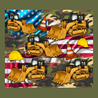 Bulldozer Camouflage American Flag Long Sleeve Tee | Teevron