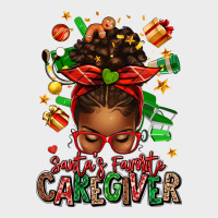 Santas Favorite Caregiver Afro Messy Bun Urban Hoodie | Teevron
