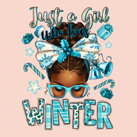 Just A Girl Who Loves Winter Afro Messy Bun Urban Hoodie | Teevron