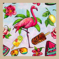 Sweet Summer Flamingo Seamless Pattern Long Sleeve Tee | Teevron