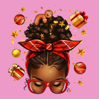 Christmas Afro Messy Bun Urban Hoodie | Teevron