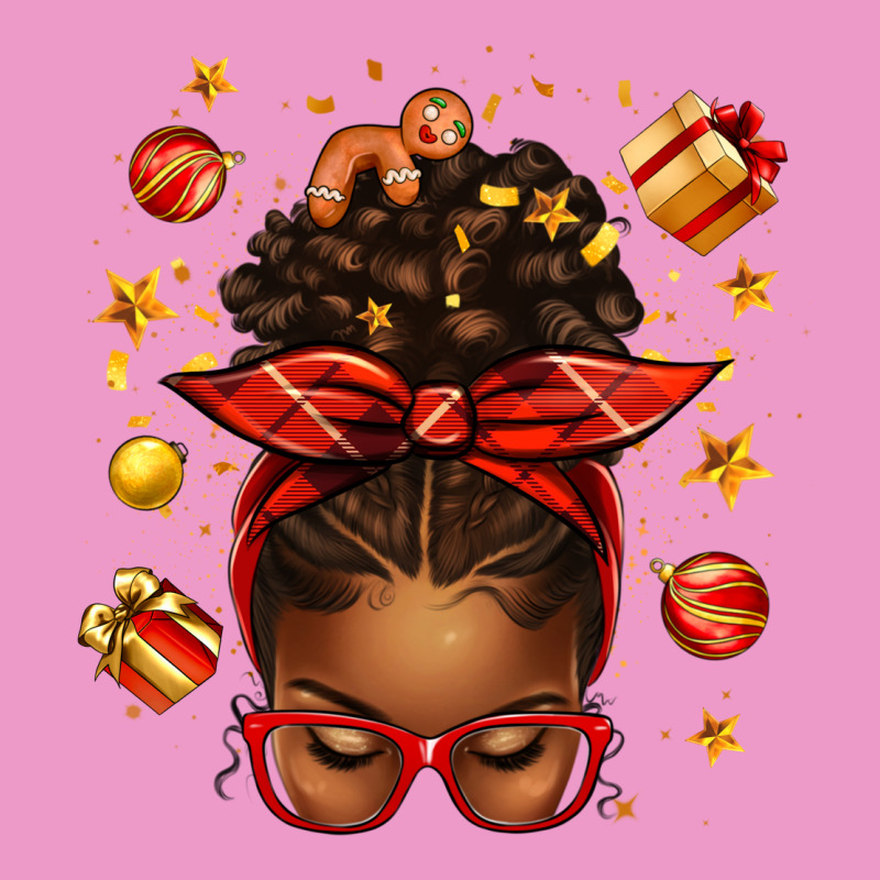 Christmas Afro Messy Bun Urban Hoodie by texasbilliewilder | Teevron