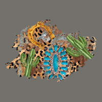 Horseshoe Leopard Gemstone Cactus Patch Premium Hoodie | Teevron