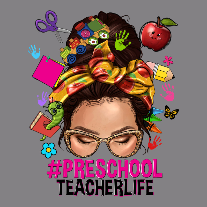 Preschool Teacher Life  Messy Bun Heavyweight Hoodie by NancyCooperArtShop | Teevron