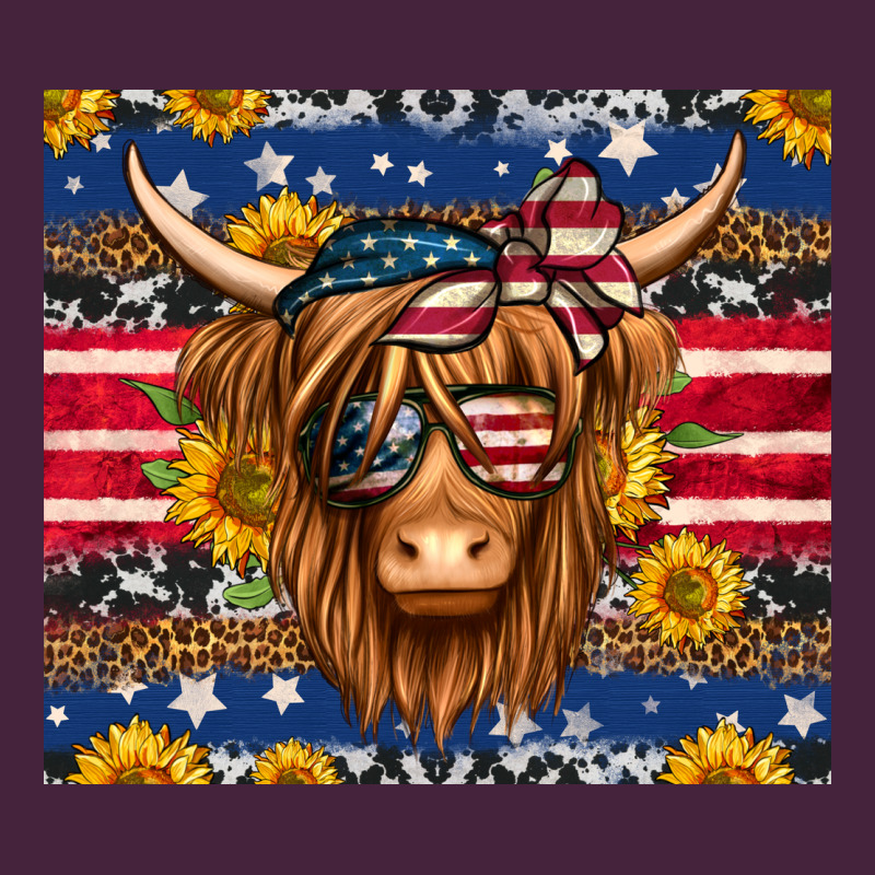 4th Of July Longhaired Cow Tumbler Classic Tee by Jasminsmagicworld | Teevron