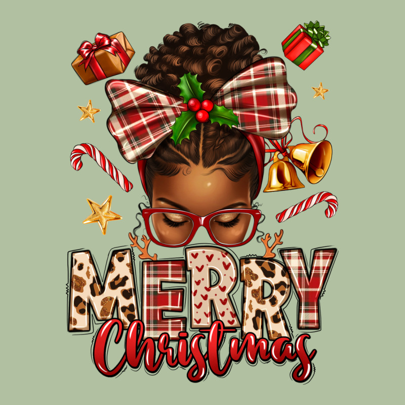 Merry Christmas Afro Messy Bun Urban Hoodie by texasbilliewilder | Teevron