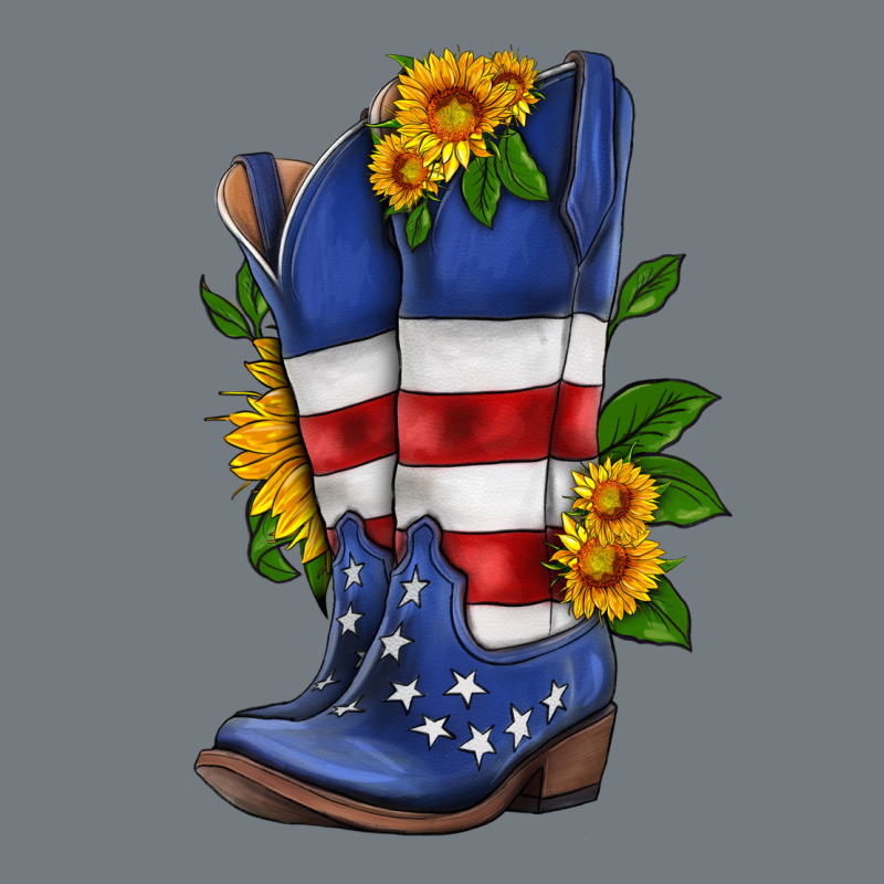 American Cowboy Boot With Sunflower Heavyweight Sweatshirt by HRA Design Shop | Teevron