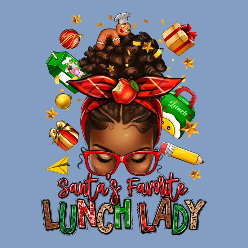 Santas Favorite Lunch Lady Afro Messy Bun Urban Hoodie by texasbilliewilder | Teevron