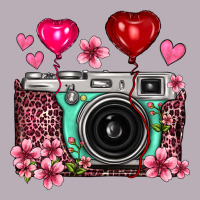 Floral Heart Pink Leopard Vintage Camera Vintage Tee | Teevron