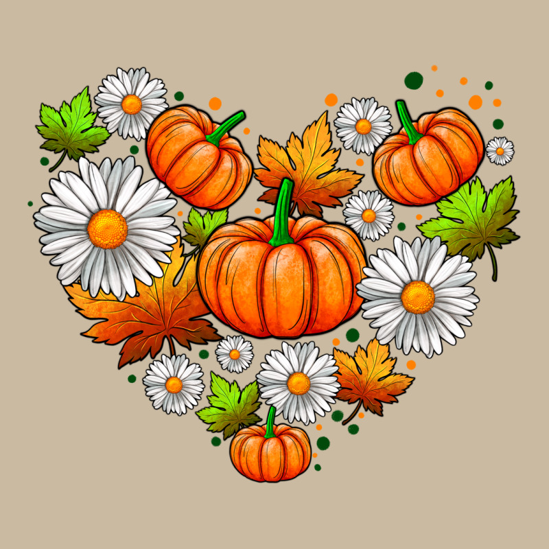 Pumpkin And Daisies Long Sleeve Tee by AdoDesignShop | Teevron