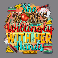 She Works Willingly With Her Hands Teacher Heavyweight Hoodie | Teevron