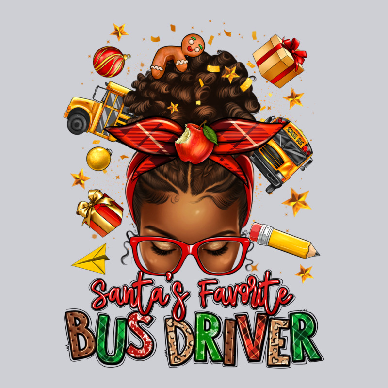 Santas Favorite School Bus Driver Afro Messy Bun Urban Hoodie by texasbilliewilder | Teevron