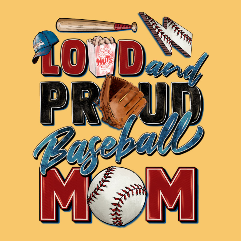 Loud And Proud Baseball Mom Vintage Hoodie by Zillion Design Studio | Teevron