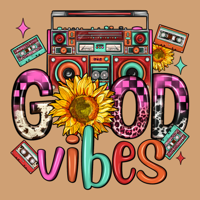 Good Vibes Cassette Boombox Vintage Tee by FaDigitalArtStudio | Teevron