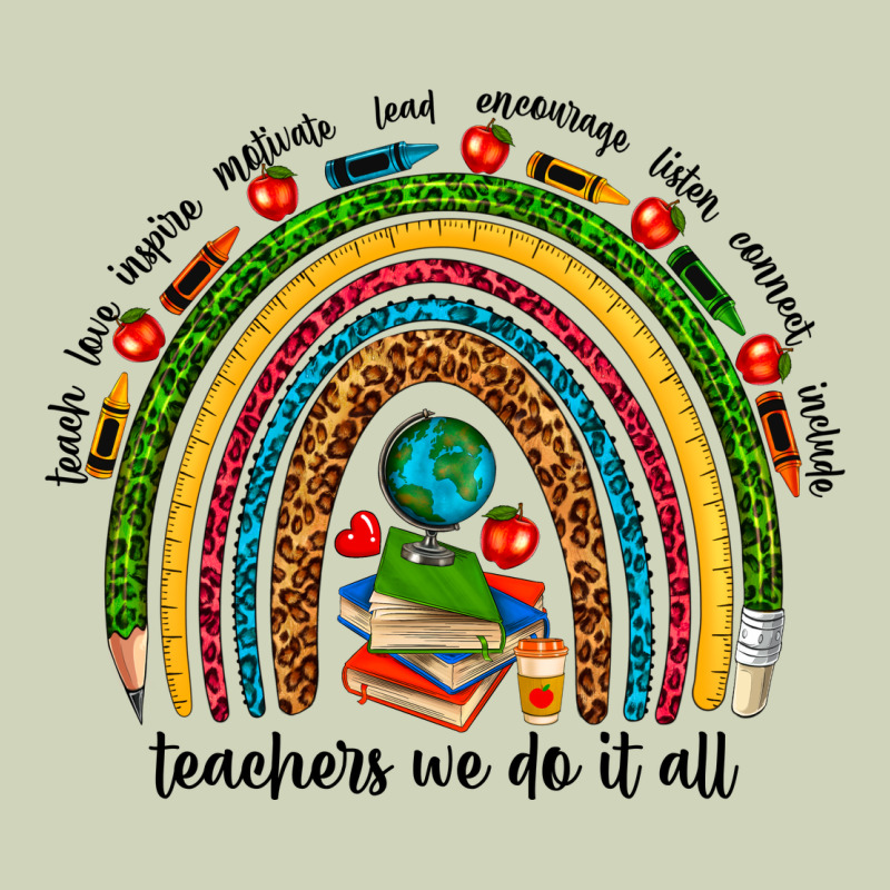 Teachers We Do It All Rainbow Heavyweight Hoodie by NancyCooperArtShop | Teevron