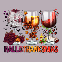 Hallothanksmas Halloween Thanksgiving  Christmas Wine Vintage Tee | Teevron
