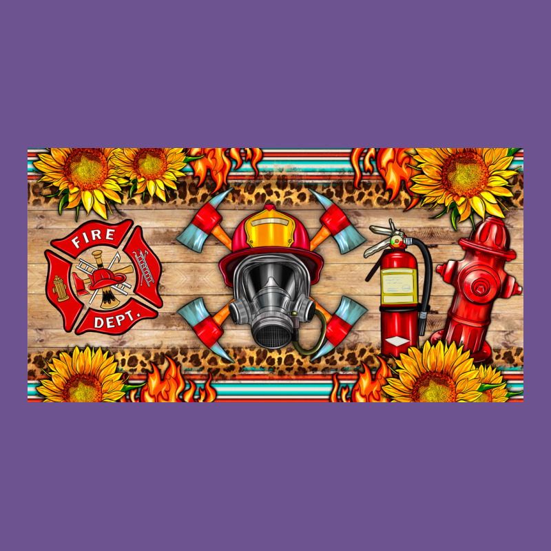Firefighter Air Mask Sunflower And Elementary License Plate Vintage Tee by HRA Design Shop | Teevron