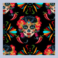 Sugar Skull Seamless Pattern Long Sleeve Tee | Teevron